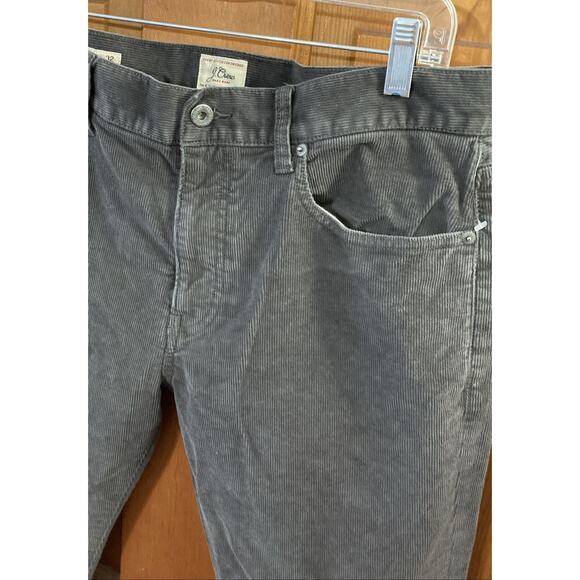 J. Crew Men’s Corduroy Style 484 Pants 34x32 Straight Leg Gray Cotton Grunge - Picture 3 of 8